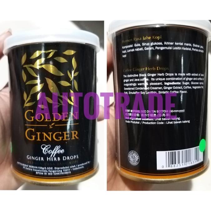 

GOLDEN GINGER COFFEE PERMEN JAHE KOPI GINGER HERB BEBAS GULA 150 GR 20JVLZ3 last stok