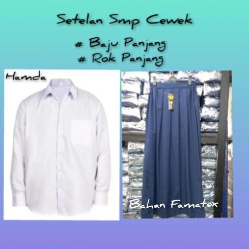 Setelan Smp Cewek Baju Panjang Rok Panjang Seragam Sekolah
