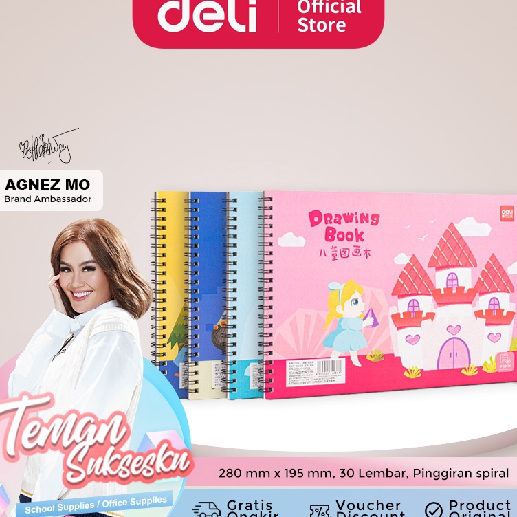 

TERLARIS Deli Cute Painting Book / Buku Gambar Design Lucu 100g 30 lembar 73351