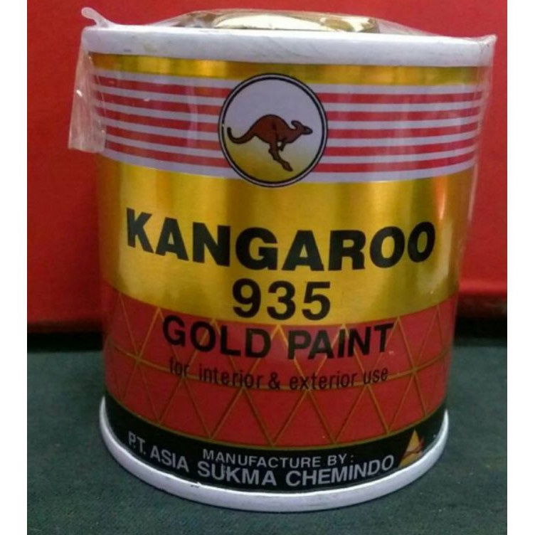 

Serba Murah CAT WARNA EMAS KANGAROO GOLD 935 ( 1 KG )CAT MINYAK BESI KANGURUU ➝↑❁⁂