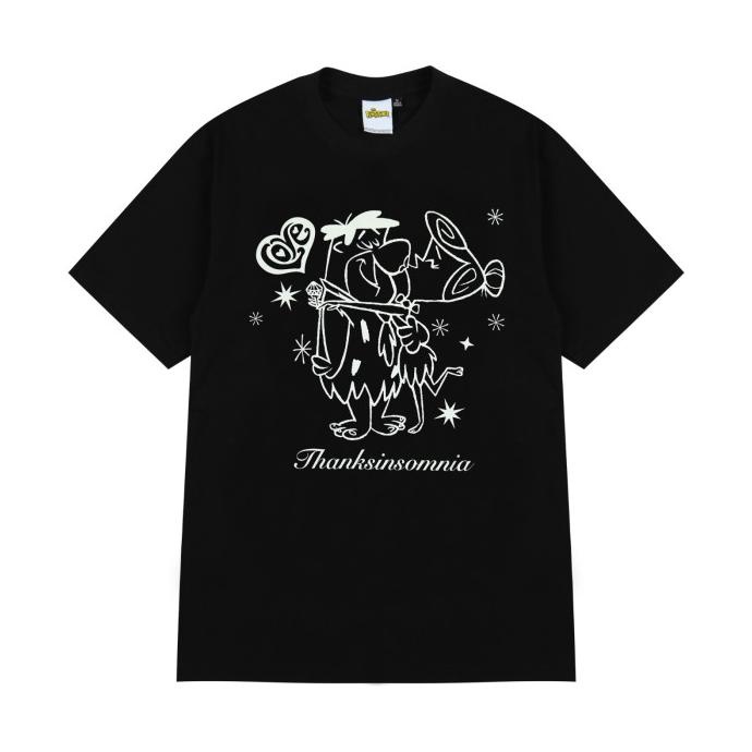 The Flintstones x Thanksinsomnia Tshirt "Hug" Black