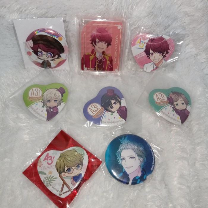 A3 Spring Badge : Sakuya, Masumi, Tsuzuru, Itaru, Citron, Chikage