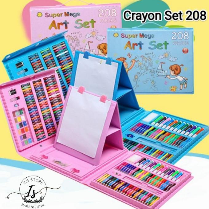 

Best Sales Art Set 208 Pensil Warna Crayon Set 208Pcs - Crayon Mewarnai - Pensil Terbaik