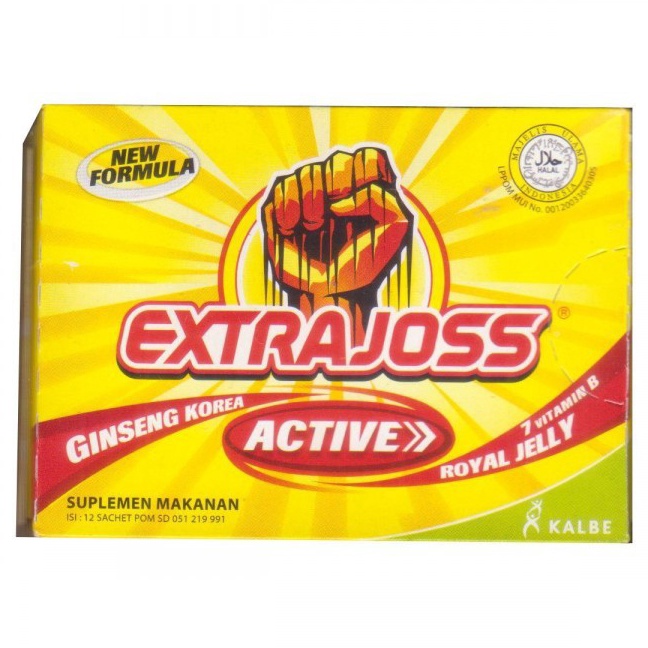 

Terbatas ☘️MUMTAAZZTORE☘️ KALBE ExtraJoss Extra Joss Active [12s x 4gr] Ready Stock