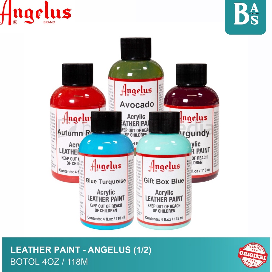 

☇✯✱ Angelus Acrylic Leather Paint 4oz 118ml 1/2 Readystock