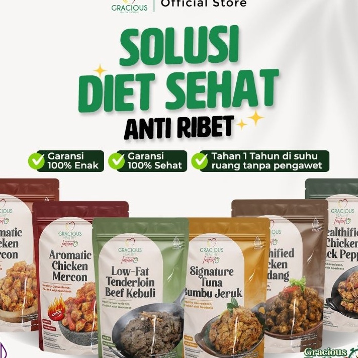 

Best Produk GRACIOUS HEALTHY INSTANT [Makanan Siap Saji , Tanpa Bahan Pengawet, Tahan Hingga 6 Bulan, Praktis Untuk di Konsumsi]