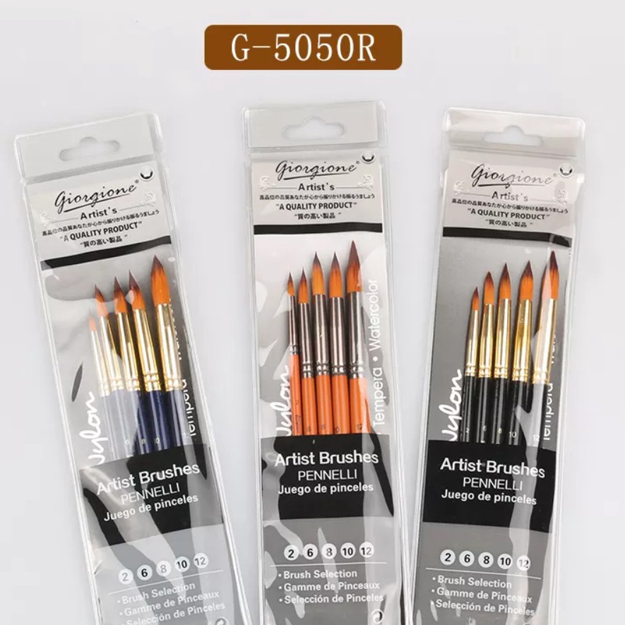 

Jual Giorgione Brush Set 5 pcs G-5050R Kuas Lukis Nylon Terlaris