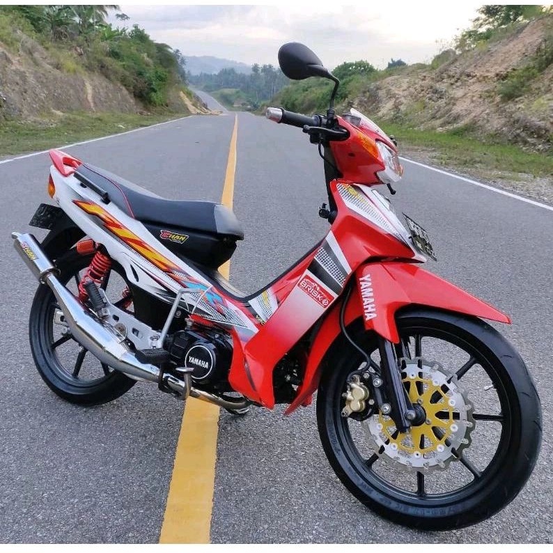 stripping lis sticker standar ori yamaha FIZR 2004 merah putih stripping F1ZR 2004