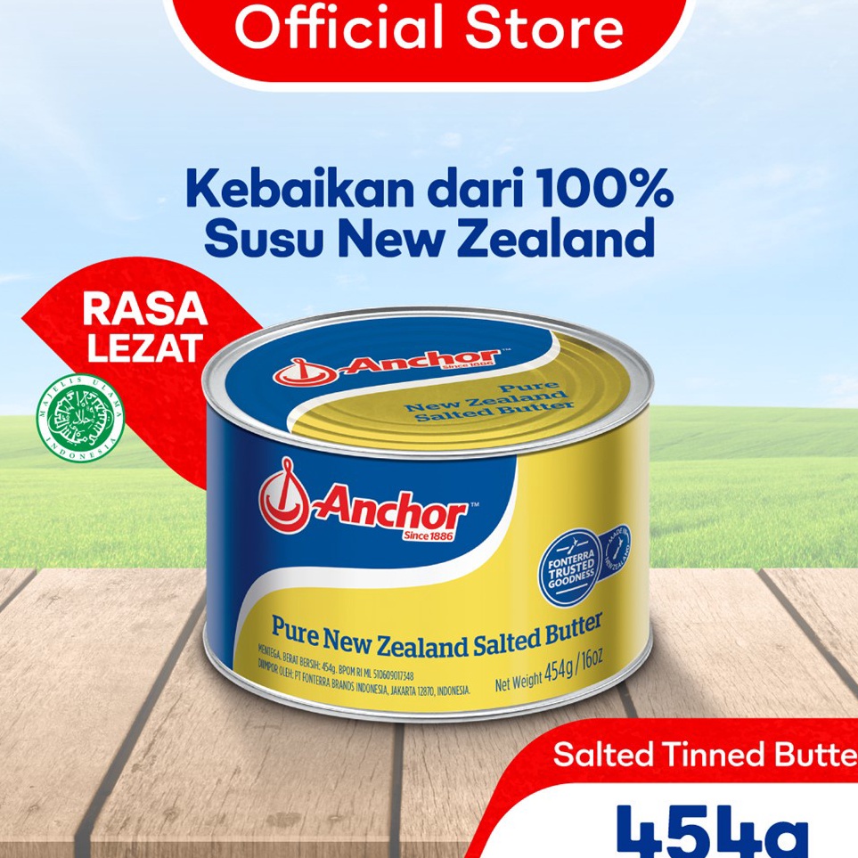 

Terbaru Anchor Salted Butter 454g - Mentega Asin New Zealand Hot Sale