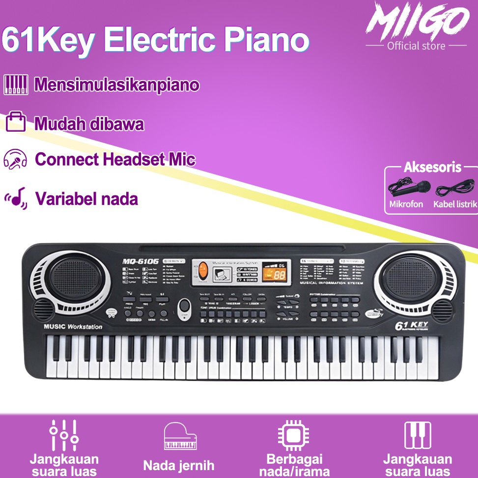 READY MIIGO Keyboard Piano Anak Digital Elektrik 61 Keys