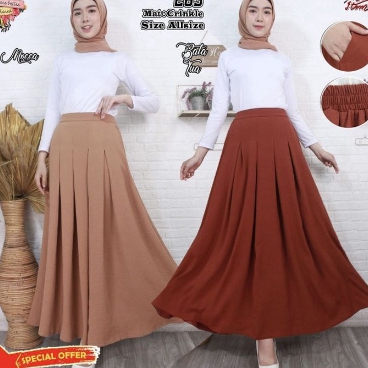 ☁COULD☁ Rok rempel lipit lipit premium import New collection