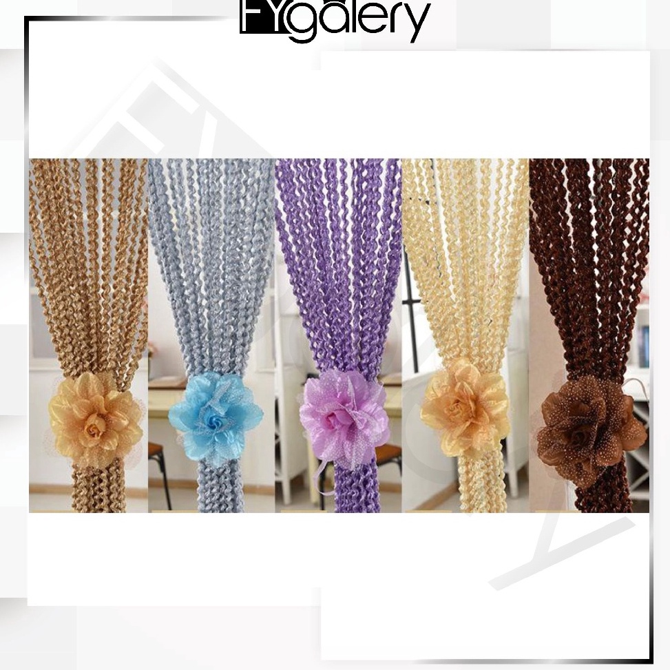 SALE FYGALERY TIRAI BENANG ULIR TIRAI BENANG POLOS KEPANG TIRAI BENANG BERGERIGI