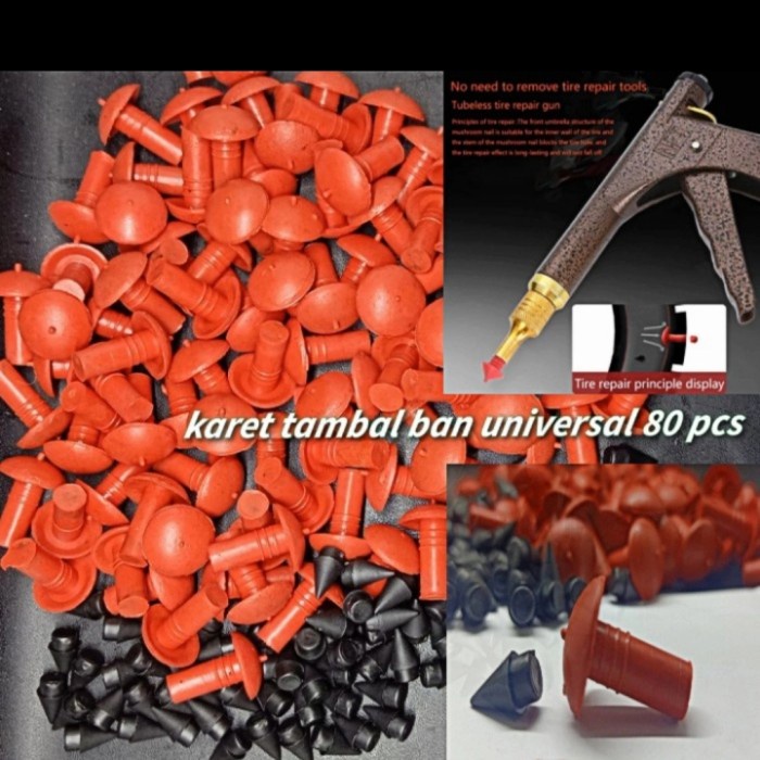 Karet Tambal Ban Tubeless Payung - Tambal Payung Refil 80Pcs
