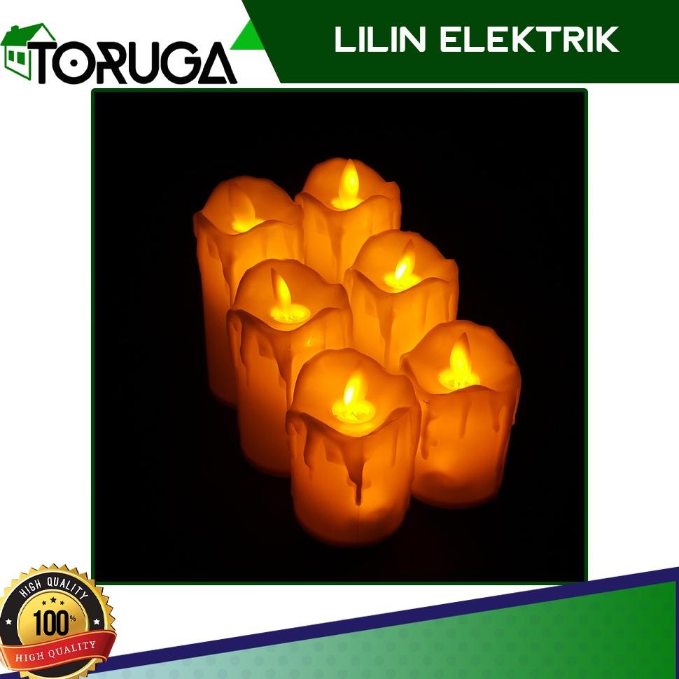 Lilin Led Elektrik Meleleh Efek Kelap Kelip - Lampu Pesta Ulang Tahun