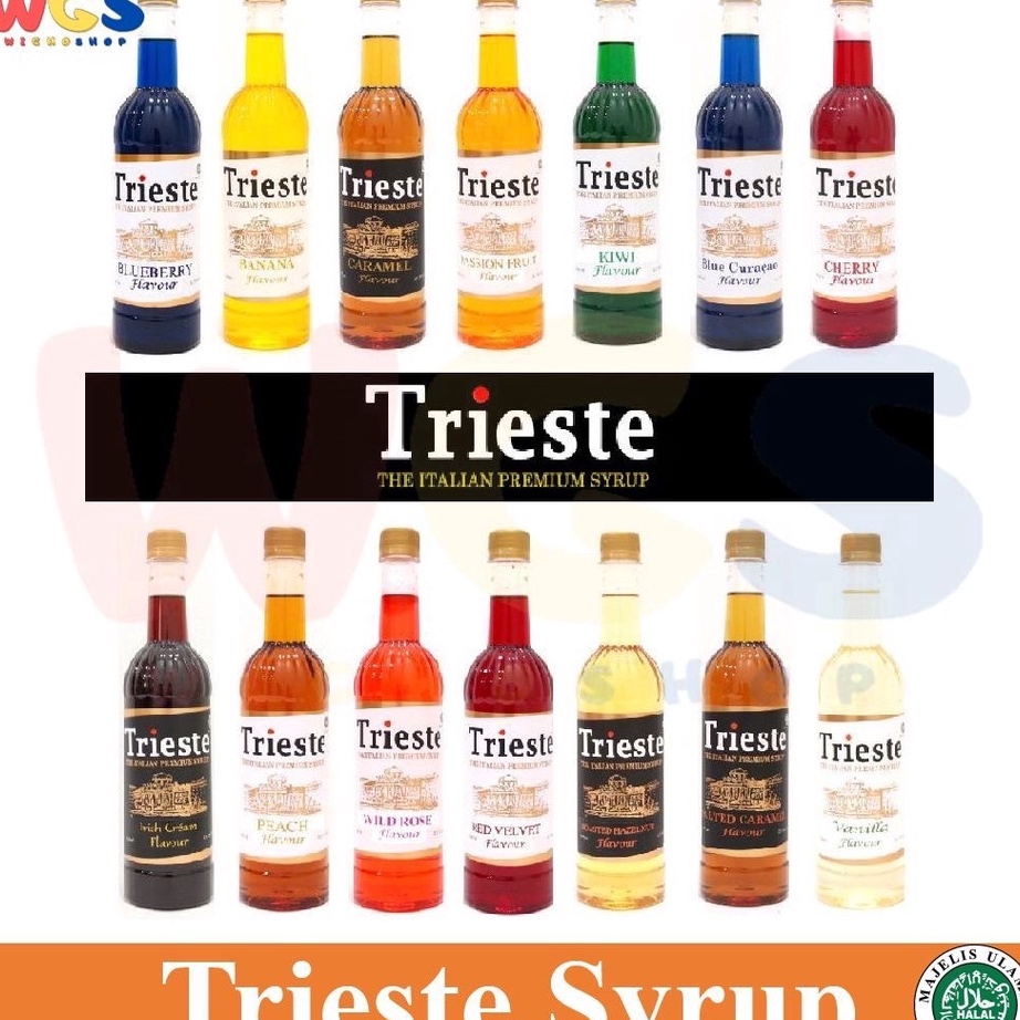 

★★★★★ Trieste Premium Syrup 650 ml - Aneka Varian Rasa - Halal MUI