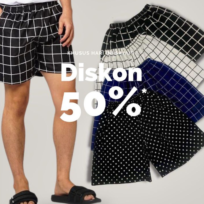 ➱➴≛❉ Celana pendek - boxer pria - celana wanita - celana pria - celana boxer pria -  kolor pria Prod
