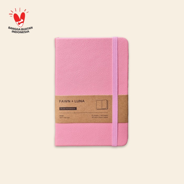 

Terlaris Small Notebook A6 - Blush Pink - Plain / Dotted Paper