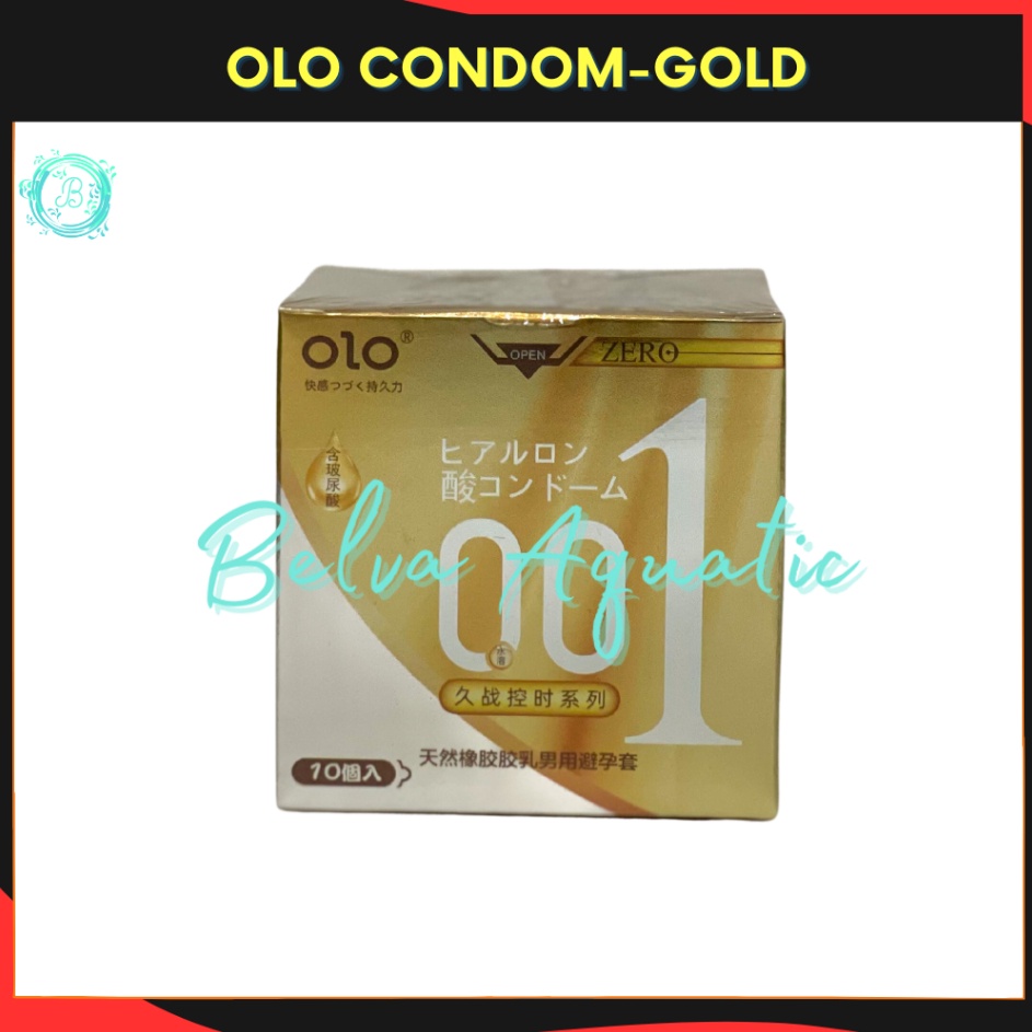 HARGA GROSIR >>  Kondom Olo 001 Gold Ultrathin 0.01mm Gerigi BOX 10 PCS Condom Tipis Ultra Thin 10s 