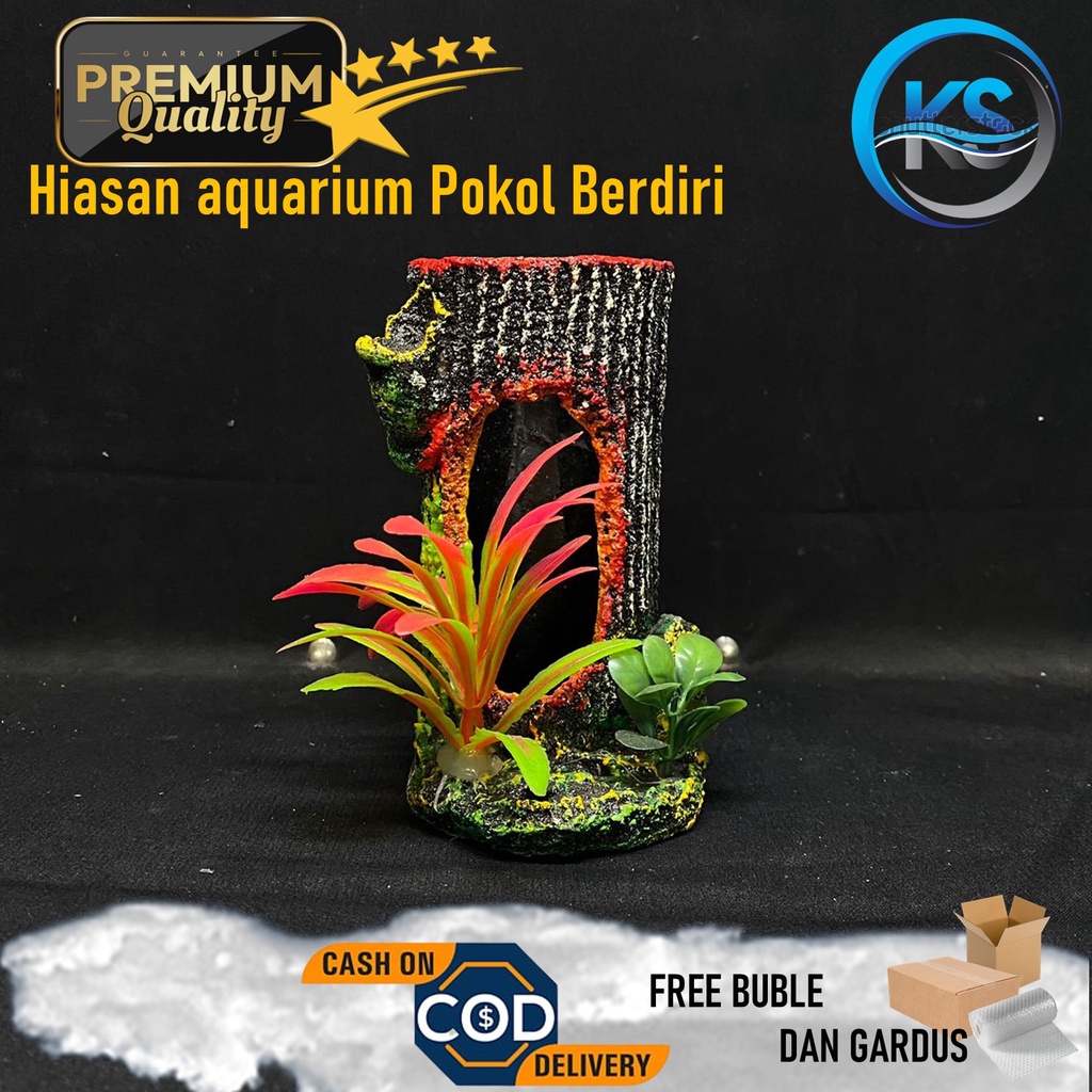 Hiasan Aquarium | Dekorasi Ornamen Aquascape | Ornamen Aquarium Pokol / Pohon Berdiri