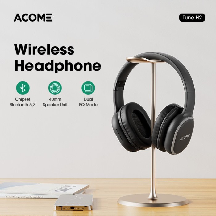 ACOME TUNE H2 HEADPHONE BLUETOOTH 5.3 / HEADSET EARPHONE WIRELESS AUX