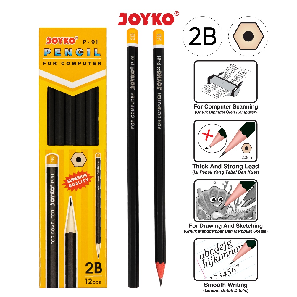 

MURAH Pencil Pensil Joyko P-91 2B 1 BOX 12 PCS