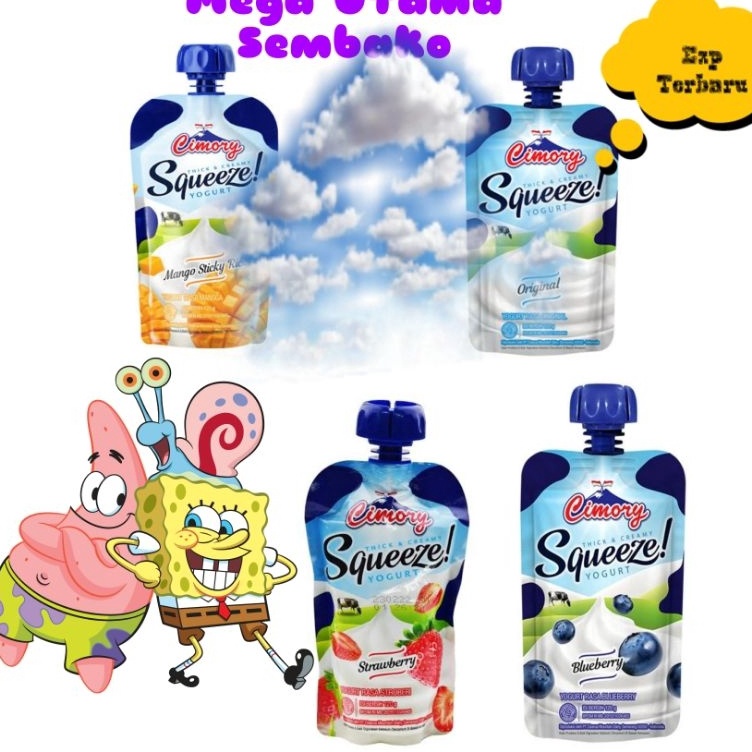 

↕➨⁑✲ Cimory Squeeze 120ml Yogurt Strowberry Blueberry Original /Varian Big Sale