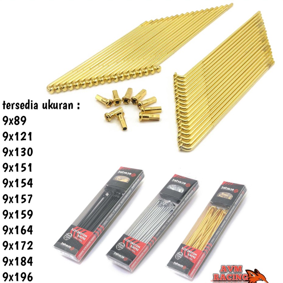 PROMO jari jari scarlet ruji trali spoke ukuran 89 121 130 151 154 157 159 164 172 184 196 . not tdr