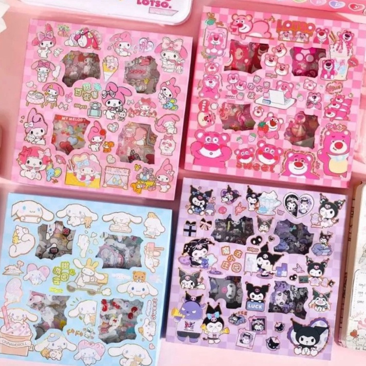 

WJKS9439 XG34448 ( KKM ) SANRIO Sticker Box Character Cartoon Stiker 2D Box isi 100 Pcs / Lembar Aesthetic Korea SENMU COD Ready Stock