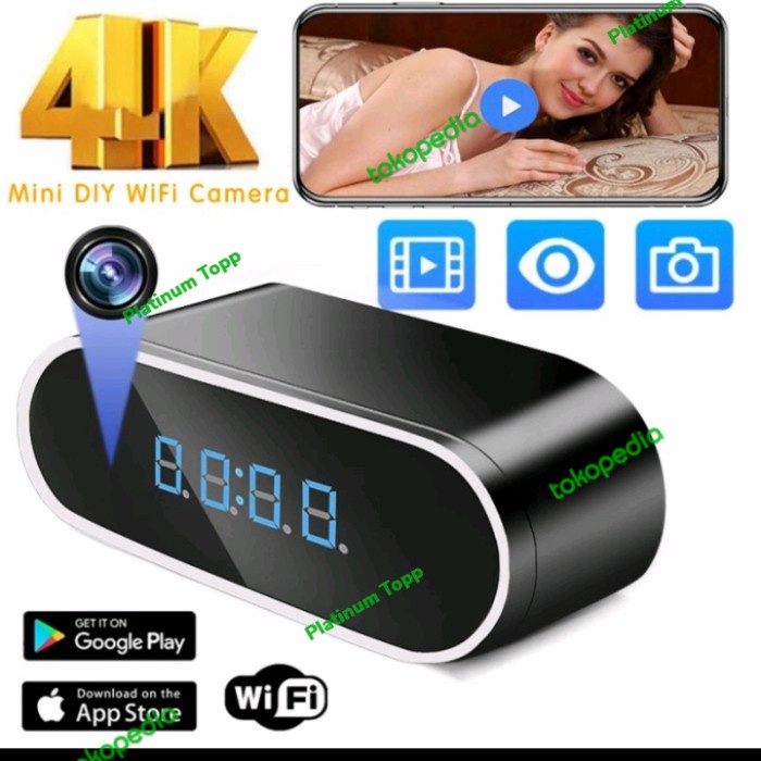 Terlaris Cctv Ip Jam Dinding 8Mp Kamera Full Hd Spy Cam Wifi Wireless Ip Camera