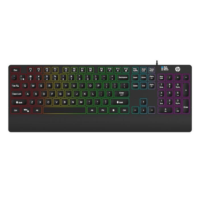 Keyboard Gaming Hp K120 - Membrane Keyboard With Chocolate Keycaps Rgb