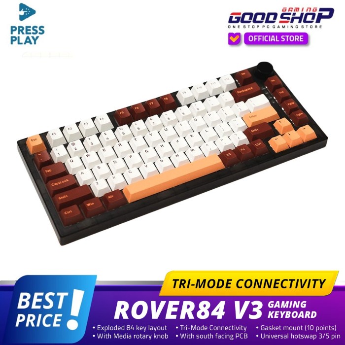 Press Play ROVER84 v3 Wireless Mechanical Keyboard Gasket Mount