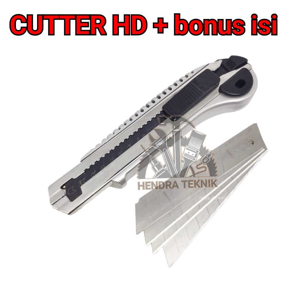

BIG SALE PISAU CUTTER BONUS PISAU KATER HD + ISI 5PCS PISAU SILET KATER