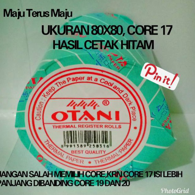 

7.7 SALE Kertas Struk Thermal Jual Perroll Uk. 80x80, Core 17 Merk Otani