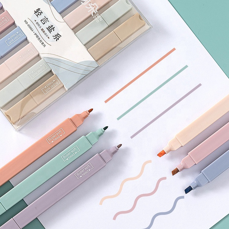 

Promo 3.3 Kyuka 2 in 1 Sketch Marker Highlighter Pen Art Painting Spidol Dual Tip Pastel dalam Set & Satuan