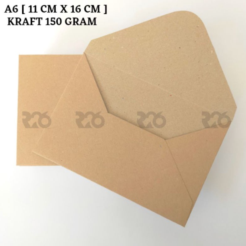 

[ZP6] A6 amplop vintage kraft [50 pcs] amplop aesthetic | amplop coklat 16x11 cm 8757