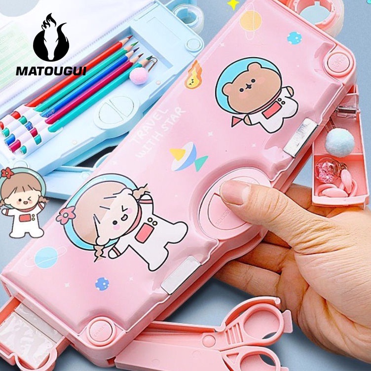 

BQWV7671 MATOUGUI - Kotak Pensil/Tempat Pensil Bahan Plastik Multifungsi Untuk/Multifungsi Kotak Penyimpanan Alat Tulis /Kartun Lucu Tempat Pensil/Tempat Pensil Astronot Untuk Motif Unicorn