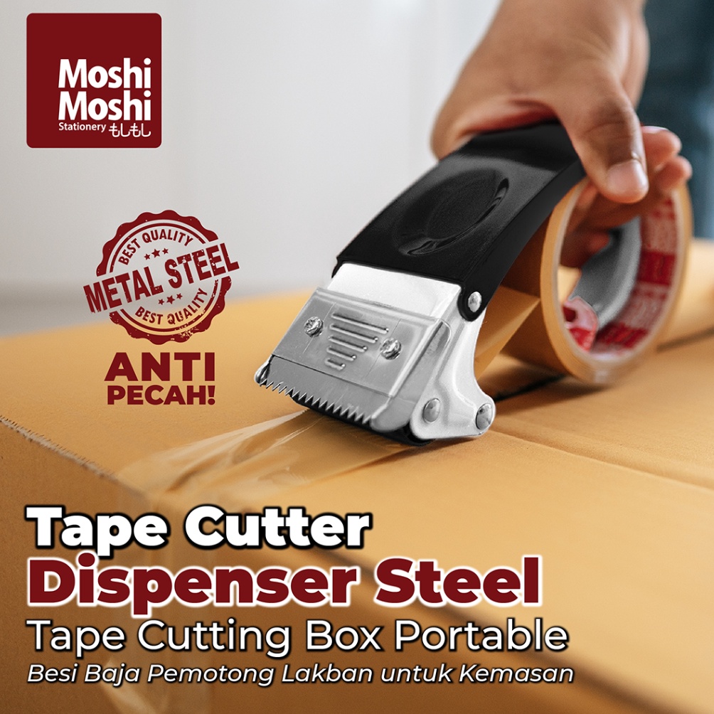 

3.3 Brands Festival Tape Dispenser Box Steel Pemotong Selotip Lakban Cutter Packaging Besi