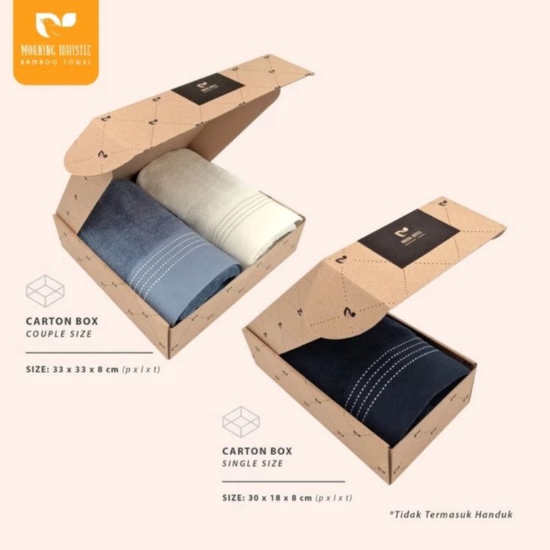 

Gift box handuk dus handuk hadiah packaging dus handuk single dan couple morning whistle by Terry Palmer ➽Grosir