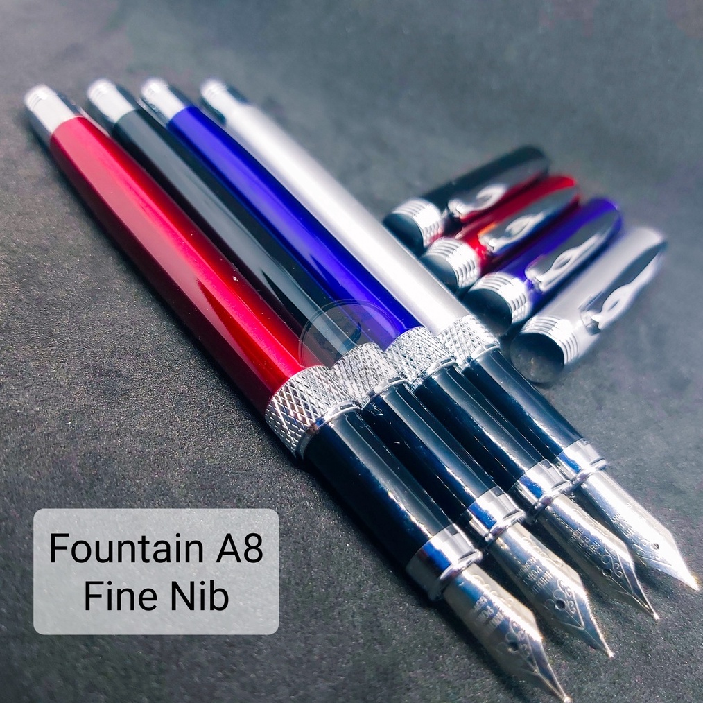 

PRODUCT TERMURAH Fountain Pen FH A8 Fine Nib, Pena Tinta Mata Halus 0.3mm Metal Nib Bahan Metal Bisa Grafir