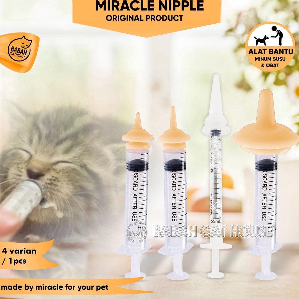 [ZJK] MIRACLE NIPPLE Pentil Dot Susu Spet Anak Bayi Kucing Kecil Mini Niple Nipel Untuk Anakan Kitte