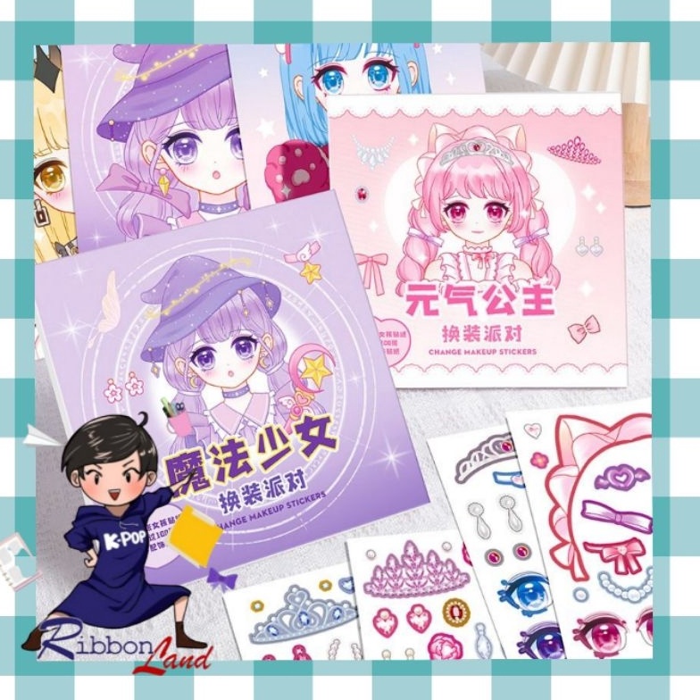 

6.6 MALL DIY Buku Stiker Change Makeup Ketrampilan Dekorasi