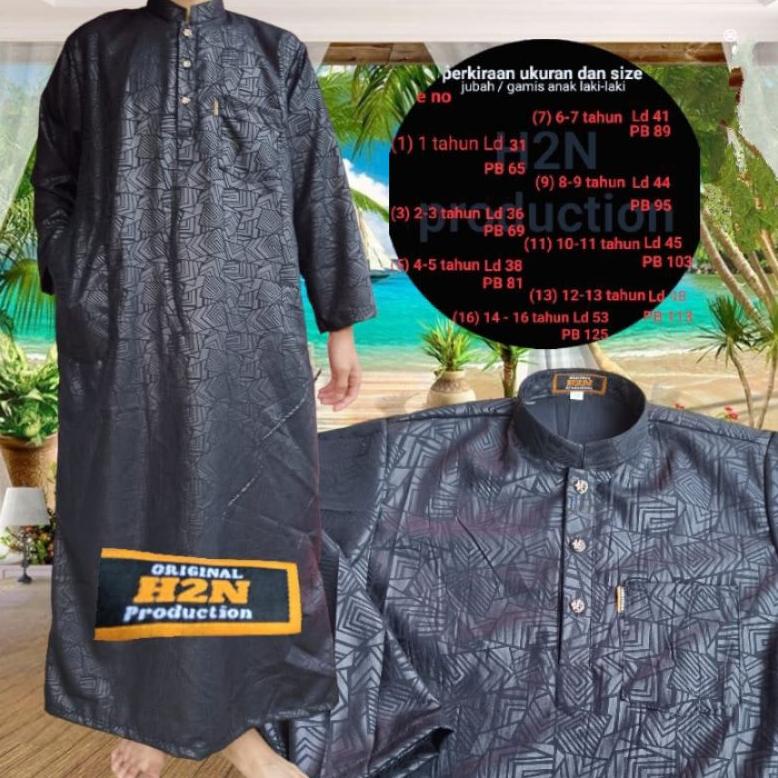BEST SELLER jubah anak embos laki laki 11 13 16 tahun / Gamis anak embos laki laki 5 tahun 9 tahun /