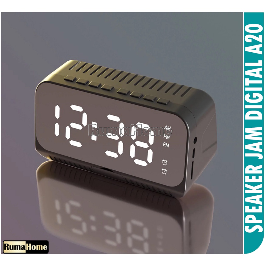 Speaker Alarm / Jam Alarm A20/Q5 Pintar Dengan Bluetooth Speaker Display