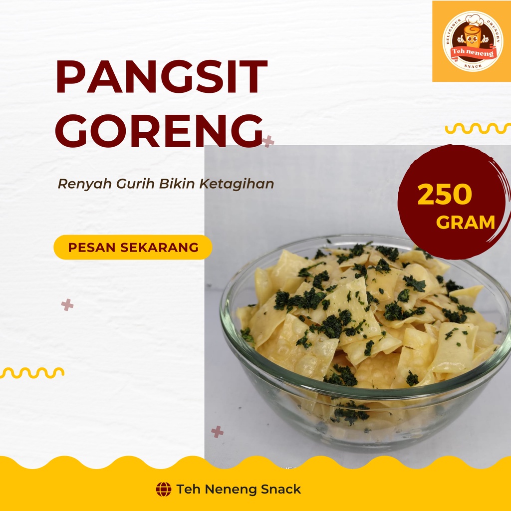 

250gr Pangsit Goreng Renyah Gurih Teh Neneng Keripik Pangsit