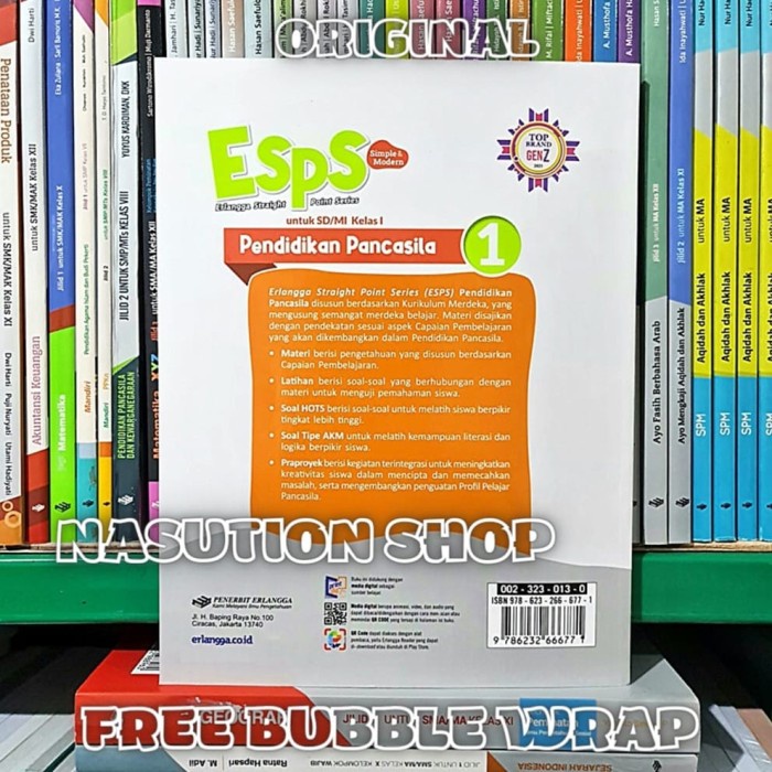 

NEW Buku Esps Pendidikan Pancasila Kelas 1 SD Erlangga Kurikulum Merdeka