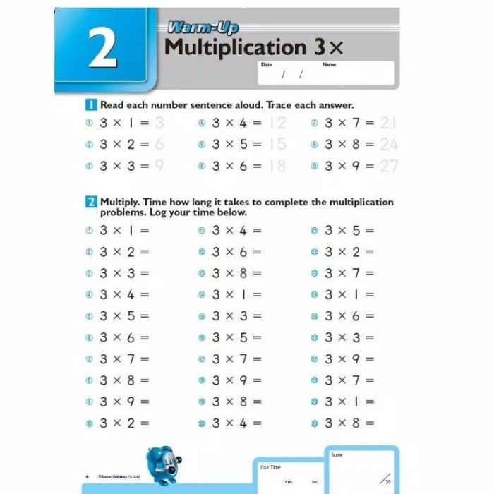 HOT SALE BUKU KUMON MATEMATIKA PERKALIAN ORI KELAS 2 3 4 5 6 TERMURAH