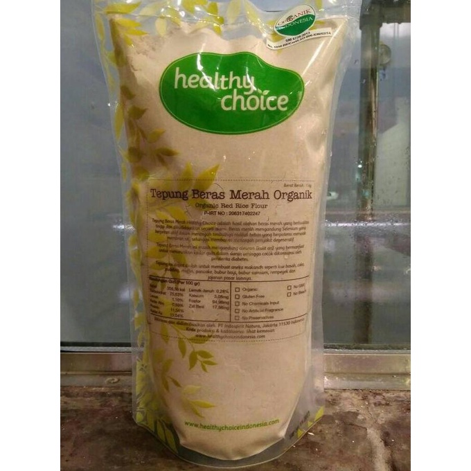 

HEALTHY CHOICE Tepung Beras Merah Organik 1kg
