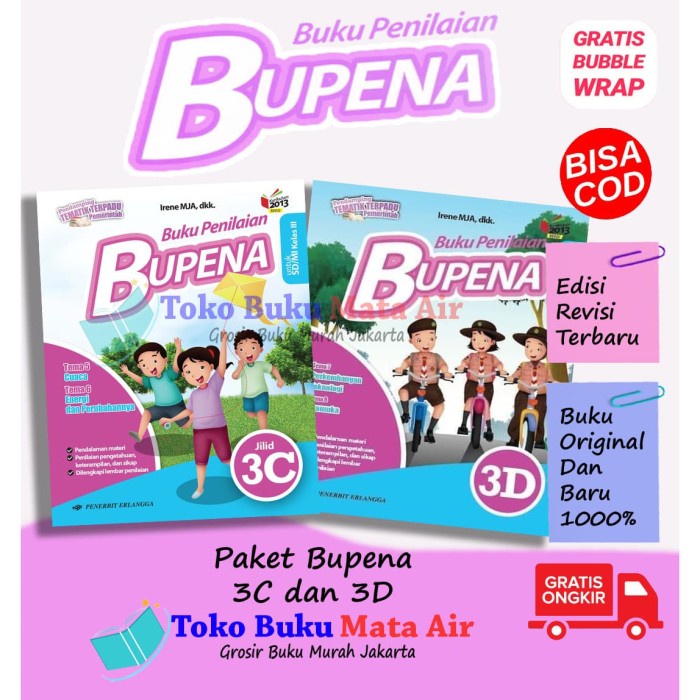 

NEW BEST SELLER ORIGINAL PAKET BUPENA 3C & 3D UNTUK SD MI K13N - ERLANGGA