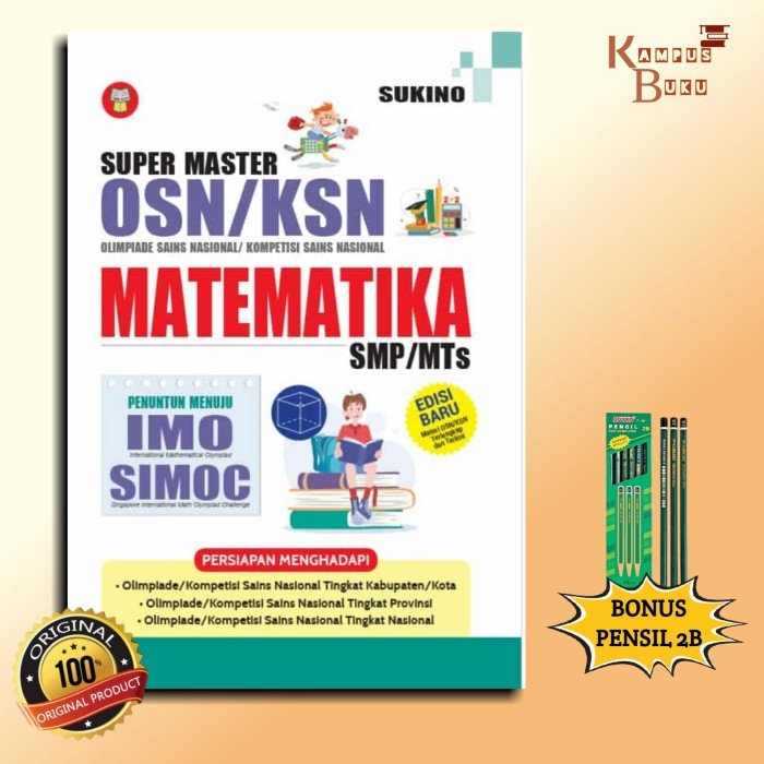 FLASH SALE BUKU KSN SMP : SUPER MASTER KSN MATEMATIKA SMP - ORITBK TERLARIS