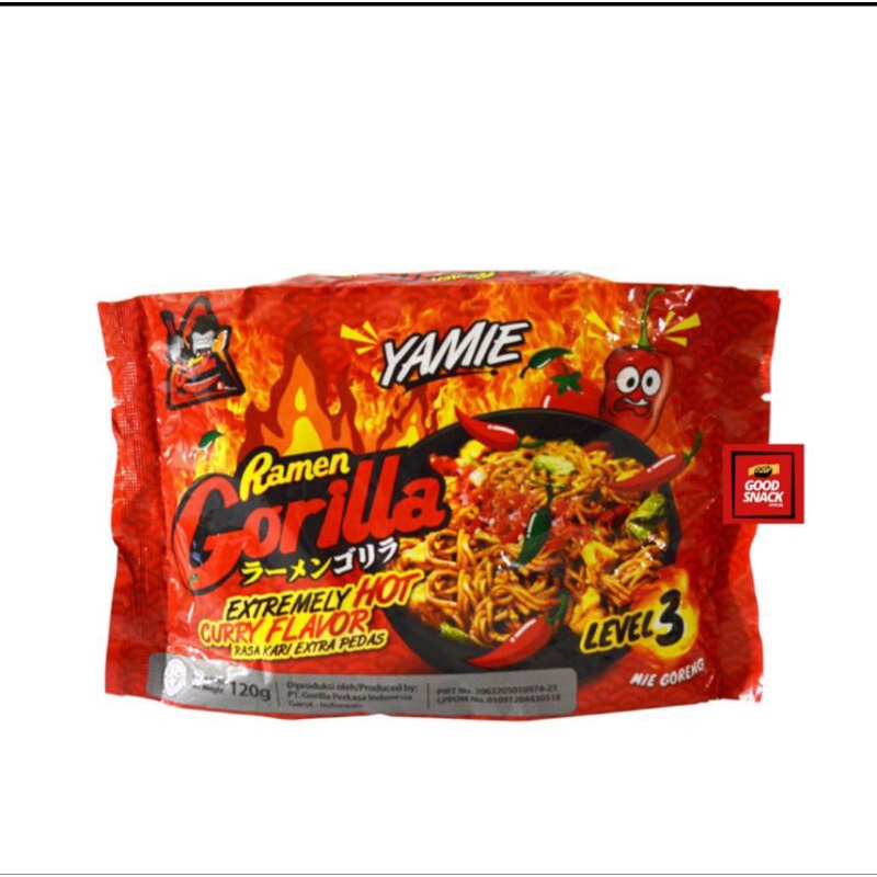 

KODE B Ramen Gorilla mie instan goreng dan kuah pedas